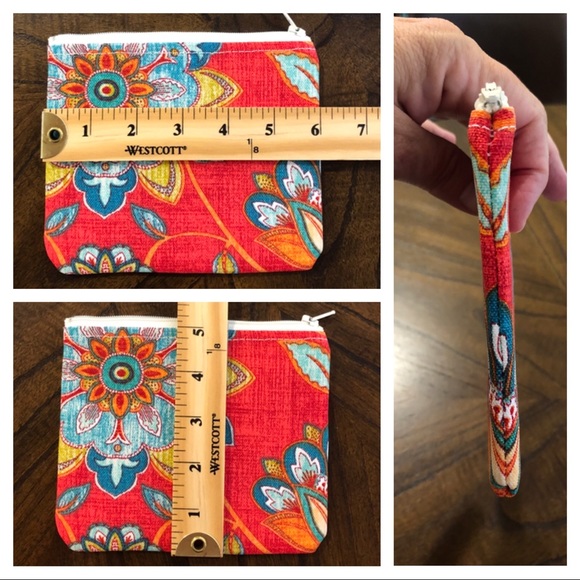 NEW! ❤️ Beautiful Vegan 10.5” Clutch & Matching Zippered Pouch NWOT - Picture 3 of 8
